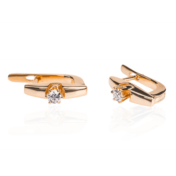 Золоті сережки з діамантами Grus E0471-3 детальне зображення ювелірного виробу