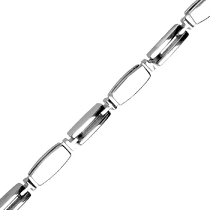 обзорное фото Золотой полновесный браслет в белом золоте 032049 Золотые браслеты без камней обзорное фото Золотой полновесный браслет в белом золоте 032049  Золотые браслеты без камней