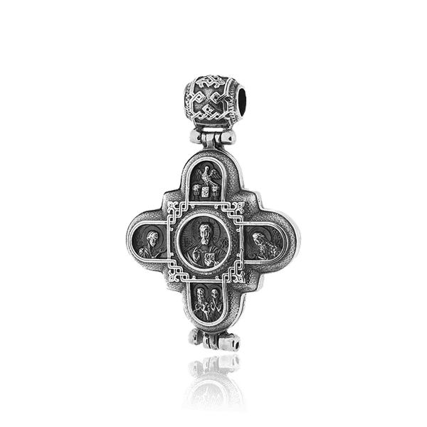 Нательный крест мощевик из серебра Господь Вседержитель. Божия Матерь 030662 детальное изображение ювелирного изделия Серебряные подвески крестики Нательный крест мощевик из серебра Господь Вседержитель. Божия Матерь 030662 детальное изображение ювелирного изделия Серебряные подвески крестики