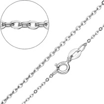 обзорное фото Серебряная цепочка Якорь на шпрингельном замке 040243  Серебряные колье