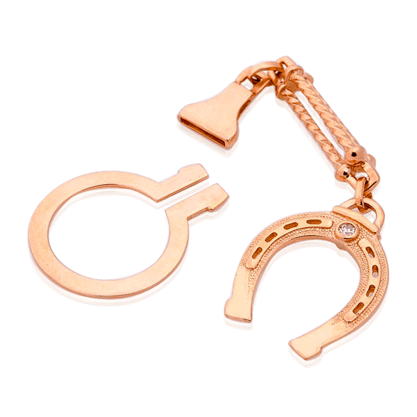 Золотой брелок для ключей Подкова Золотой брелок для ключей Подкова