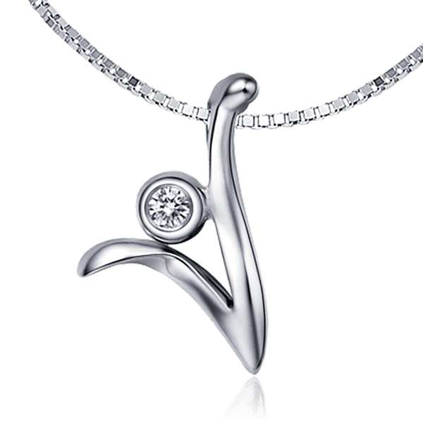 Золотой кулон буква V с бриллиантом 035772 детальное изображение ювелирного изделия Золотые подвески Золотой кулон буква V с бриллиантом 035772 детальное изображение ювелирного изделия Золотые подвески