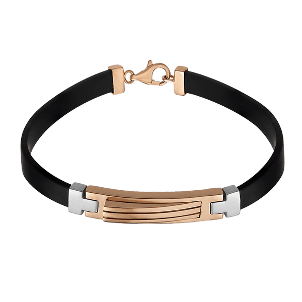 Каучуковый браслет мужской с золотом 032396 детальное изображение ювелирного изделия Золотые мужские браслеты Каучуковый браслет мужской с золотом 032396 детальное изображение ювелирного изделия Золотые мужские браслеты