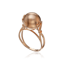 обзорное фото Кольцо из красного золота Шарик 028535 Золотые кольца без вставок обзорное фото Кольцо из красного золота Шарик 028535  Золотые кольца без вставок