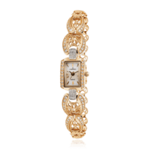 обзорное фото Женские золотые часы з ажурным золотым браслетом 036184  Золотые часы
