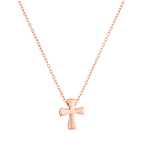 обзорное фото Золотое колье якорного плетения с крестиком 037911 Золотое колье обзорное фото Золотое колье якорного плетения с крестиком 037911  Золотое колье