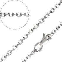 обзорное фото Цепь в белом золоте якорного плетения и карабиновой застежкой 585 пробы 039964 Золотые цепочки женские обзорное фото Цепь в белом золоте якорного плетения и карабиновой застежкой 585 пробы 039964  Золотые цепочки женские