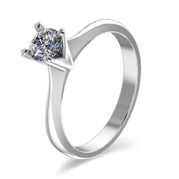 Помолвочное кольцо Единственная с бриллиантом из белого золота 024449 детальное изображение ювелирного изделия Золотые кольца для помолвки с бриллиантом