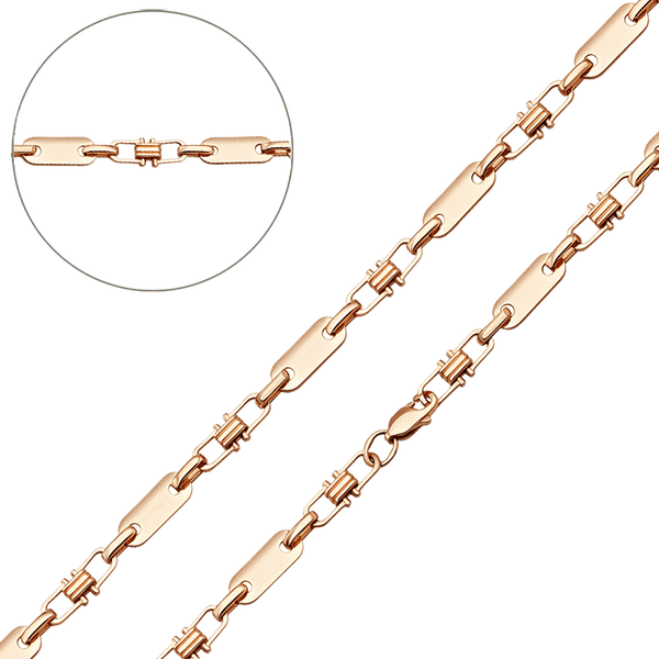 Стильная мужская цепь из красного золота 585 пробы 039351 детальное изображение ювелирного изделия Золотые цепочки мужские Стильная мужская цепь из красного золота 585 пробы 039351 детальное изображение ювелирного изделия Золотые цепочки мужские