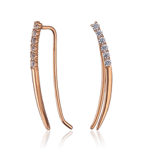 обзорное фото Серьги каффы из золота с фианитами 032347 Золотые серьги каффы обзорное фото Серьги каффы из золота с фианитами 032347  Золотые серьги каффы