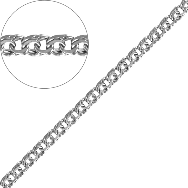 Серебряная цепочка Бисмарк 888035С детальное изображение ювелирного изделия Серебряные цепочки Серебряная цепочка Бисмарк 888035С детальное изображение ювелирного изделия Серебряные цепочки