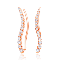 обзорное фото Серьги каффы из золота Сияние 032346 Золотые серьги каффы обзорное фото Серьги каффы из золота Сияние 032346  Золотые серьги каффы