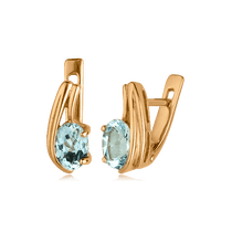 обзорное фото Золотые серьги с топазом 567102Н Золотые серьги с топазом обзорное фото Золотые серьги с топазом 567102Н  Золотые серьги с топазом