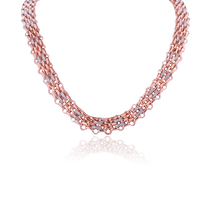 обзорное фото Золотое колье с фианитами 026041 Золотые колье с камнями обзорное фото Золотое колье с фианитами 026041  Золотые колье с камнями