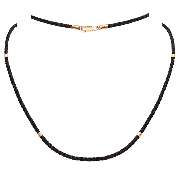 Ювелірний шовковий шнурок з ззолотою застібкою 585 проби 039971 детальне зображення ювелірного виробу Ювелірний шовковий шнурок з ззолотою застібкою 585 проби 039971 детальне зображення ювелірного виробу