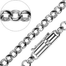 обзорное фото Цепочка на шею Ролло (Шопард) из белого золота 031972  Полновесные золотые цепочки