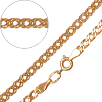 обзорное фото Золотая цепочка Рембо 10602  Золотые цепочки плетения Рембо