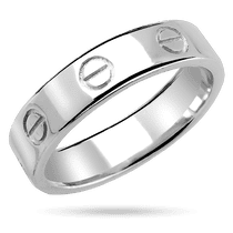 обзорное фото Серебряное кольцо с болтами фианит 040187  Серебряные кольца с фианитом