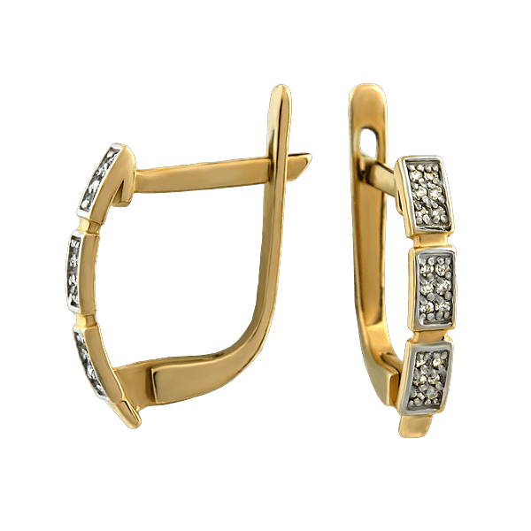 Золотые серьги с бриллиантом s21394 детальное изображение ювелирного изделия Золотые серьги с бриллиантами Золотые серьги с бриллиантом s21394 детальное изображение ювелирного изделия Золотые серьги с бриллиантами