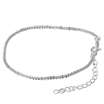 обзорное фото Серебряный браслет оригинального плетения на шпрингельном замке 040559  Серебряные женские браслеты