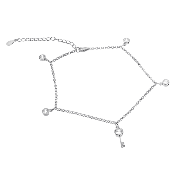 Серебряный браслет с фианитом 024671 детальное изображение ювелирного изделия Серебряные браслеты на ногу Серебряный браслет с фианитом 024671 детальное изображение ювелирного изделия Серебряные браслеты на ногу