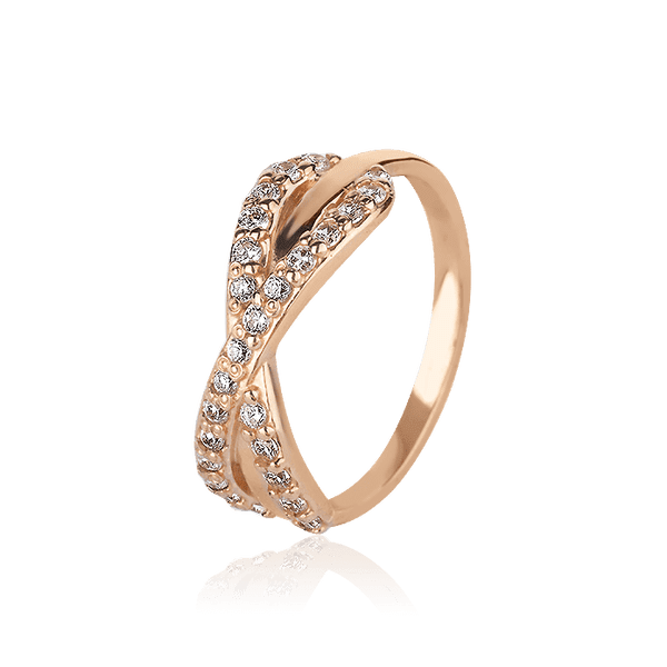 Золотое кольцо с фианитами 028221 детальное изображение ювелирного изделия Золотые кольца с фианитом Золотое кольцо с фианитами 028221 детальное изображение ювелирного изделия Золотые кольца с фианитом