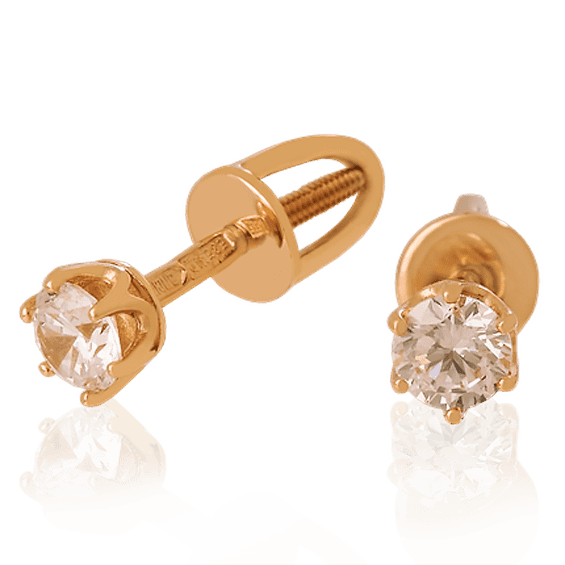 Золоті сережки з цирконієм 023365 детальне зображення ювелірного виробу