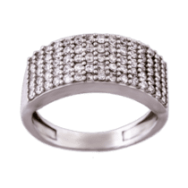 обзорное фото Серебряное кольцо с цирконием 6484  Серебряные кольца