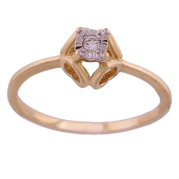 Золотое кольцо с бриллиантом 