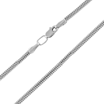 обзорное фото Серебряный браслет тонда (снейк) плоский 038080  Серебряные женские браслеты