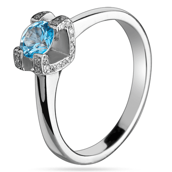 Кольцо с топазом и бриллиантами 129 999 Т/1 детальное изображение ювелирного изделия Золотые кольца с топазом Кольцо с топазом и бриллиантами 129 999 Т/1 детальное изображение ювелирного изделия Золотые кольца с топазом