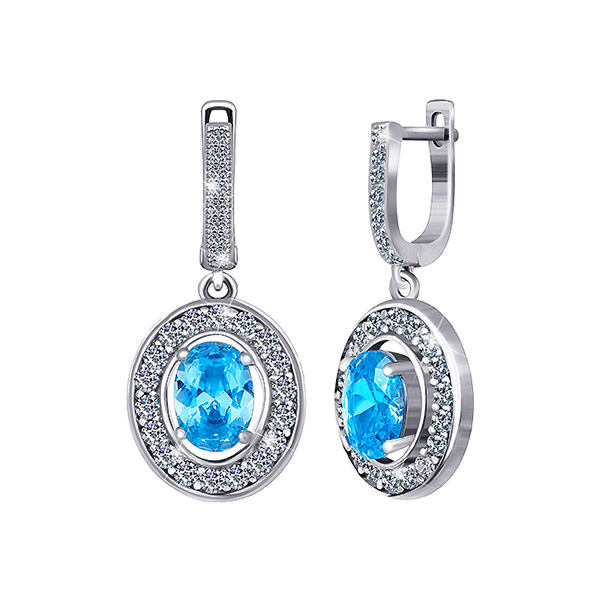 Серебряные серьги с фианитом 025576 детальное изображение ювелирного изделия Серебряные серьги с камнями Серебряные серьги с фианитом 025576 детальное изображение ювелирного изделия Серебряные серьги с камнями