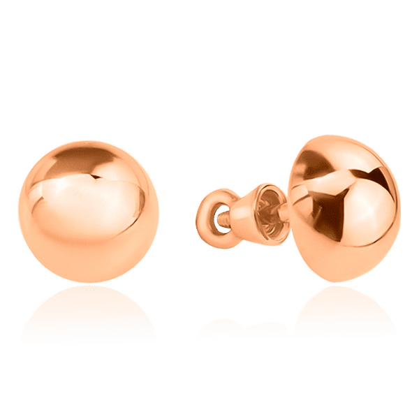 Золотые серьги пуссеты полушар 029516 детальное изображение ювелирного изделия Золотые серьги без вставок Золотые серьги пуссеты полушар 029516 детальное изображение ювелирного изделия Золотые серьги без вставок