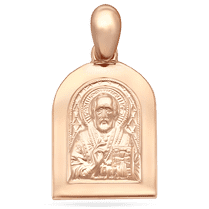 обзорное фото Золотая ладанка Св. Николай Чудотворец 029597 Золотые подвески иконки обзорное фото Золотая ладанка Св. Николай Чудотворец 029597  Золотые подвески иконки