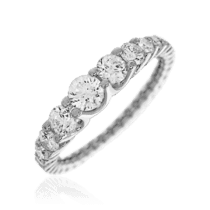 обзорное фото Кольцо Вечности с бриллиантами в белом золоте 036775  Золотые кольца