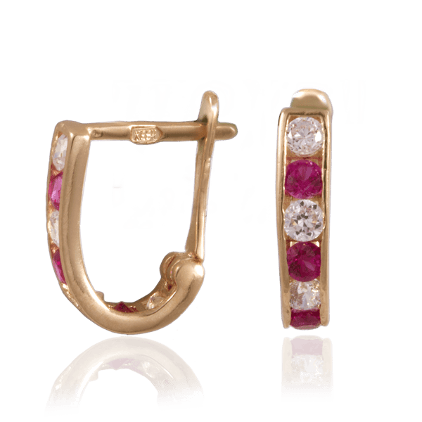 Золотые серьги с фианитом 9207912-ow детальное изображение ювелирного изделия Серьги с камнями Золотые серьги с фианитом 9207912-ow детальное изображение ювелирного изделия Серьги с камнями