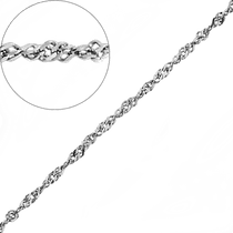 обзорное фото Cеребряная цепочка Сингапур 18502 Серебряные цепочки обзорное фото Cеребряная цепочка Сингапур 18502  Серебряные цепочки