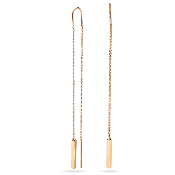 Золотые серьги-протяжки 026570 детальное изображение ювелирного изделия Золотые серьги протяжки