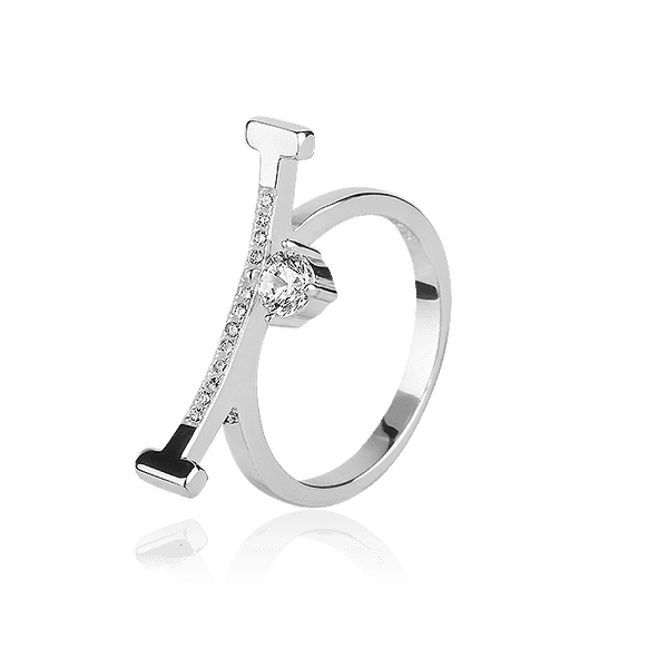 Серебряное кольцо с фианитами 027999 детальное изображение ювелирного изделия Серебряные кольца со вставками Серебряное кольцо с фианитами 027999 детальное изображение ювелирного изделия Серебряные кольца со вставками