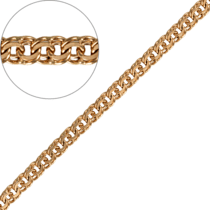 обзорное фото Золотая цепочка Бисмарк 888026  Полновесные золотые цепочки