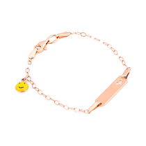 обзорное фото Золотой детский браслет с эмалью 025193 Детские золотые браслеты обзорное фото Золотой детский браслет с эмалью 025193  Детские золотые браслеты