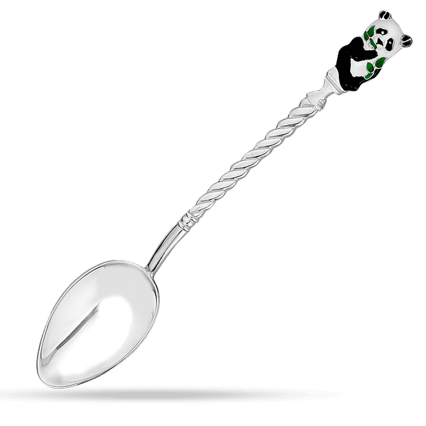 Срібна ложечка з емаллю Панда 2,91,0067Э детальне зображення ювелірного виробу Срібна ложечка з емаллю Панда 2,91,0067Э детальне зображення ювелірного виробу