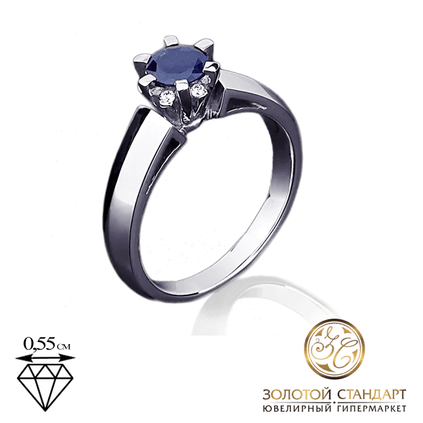 Золотое кольцо с сапфиром