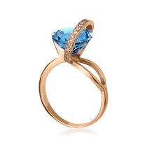 обзорное фото Кольцо с топазом из золота 341024 Золотые кольца с топазом обзорное фото Кольцо с топазом из золота 341024  Золотые кольца с топазом