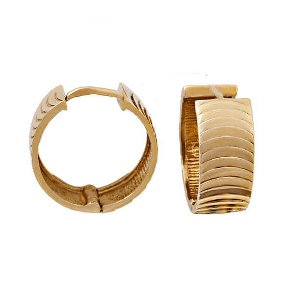 Золотые серьги 1353 детальное изображение ювелирного изделия Золотые серьги кольца (конго) 