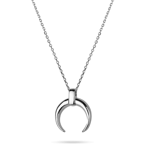 Серебряное колье оберег Лунница без вставок и дополнительной цепочкой 039827 детальное изображение ювелирного изделия Серебряные колье Серебряное колье оберег Лунница без вставок и дополнительной цепочкой 039827 детальное изображение ювелирного изделия Серебряные колье