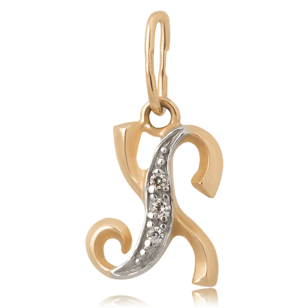 Золотой подвес буква Х 62349 Золотой подвес буква Х 62349