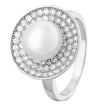 обзорное фото Серебряное кольцо КК2ФЖ/415  Серебряные кольца со вставками