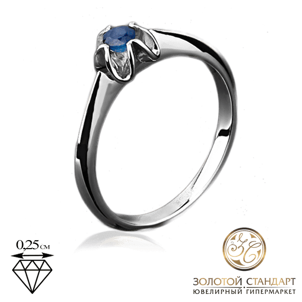 Кольцо из белого золота с сапфиром Кольцо из белого золота с сапфиром