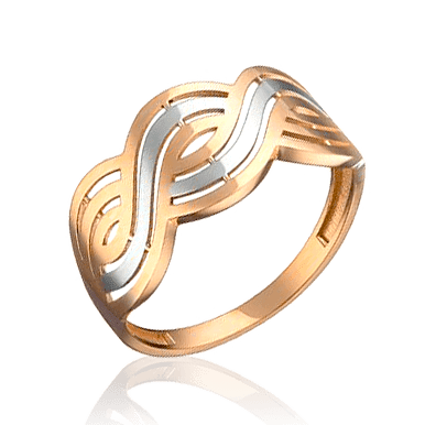 Золотое кольцо с плетенным ободком 032561 детальное изображение ювелирного изделия Золотые кольца без вставок Золотое кольцо с плетенным ободком 032561 детальное изображение ювелирного изделия Золотые кольца без вставок